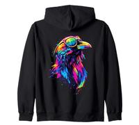 Raven Crow Bird Jackdaw Hooded Crows Black Ravens Zip Hoodie