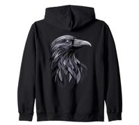 Raven Crow Bird Jackdaw Hooded Crows Black Ravens Zip Hoodie