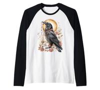 Raven Crow Coquette Catholic Sacred Vintage Kitsch Candles Raglan Baseball Tee