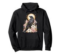 Raven Crow Coquette Christian Religious Candles Flowers Pullover Hoodie