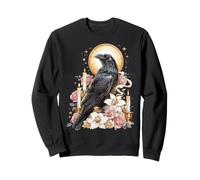 Raven Crow Coquette Christian Religious Candles Flowers Sweatshirt