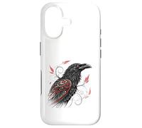 Raven Crow Dark Bird Tribal Tattoo Art Red Accents Mystical Case for iPhone 17