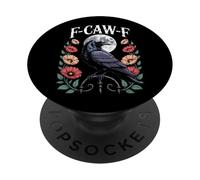 Raven Crow F-Craw-F Halloween Bird Fcawf Gothic Spooky PopSockets Adhesive PopGrip