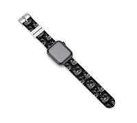Raven Crow on Skulls Novelty Silicone Bands Compatible with IWatch Soft Waterproof Watchbands Strap