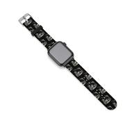 Raven Crow on Skulls Novelty Silicone Bands Compatible with IWatch Soft Waterproof Watchbands Strap