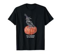 Raven Crow Pumpkin Hello Darkness My Old Friend Halloween T-Shirt
