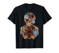 Raven Crow Skeleton Haunted House Spirits Ghosts Pumpkins Value Graphic T-Shirt