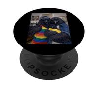 Raven Crow Two Moms Life Selfie Mother's Day Queer Mom Pride PopSockets Adhesive PopGrip