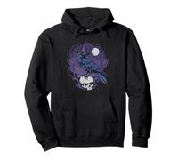 Raven Crow Witchcraft Omens Midnight Pullover Hoodie