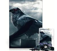 Raven Crow with Red Eyes 1000 Piece Jigsaws for Teenagers Puzzle Boost Memory Quiet Calm Premium Cut Heartfelt Gift (38x26cm)