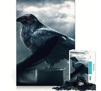 Raven Crow with Red Eyes Jigsaw Puzzles for Teenagers 1000 Piece Thought Toy Calm Escape Precise Edge Amazing Present (50x75cm)