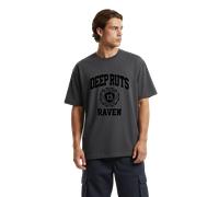 Raven Deep Ruts Oversize T-Shirt Grey Grey