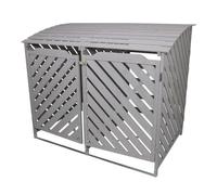 Raven Double 4' 10" x 3' Pent Wheelie Bin Store - Classic Sprayed Vented