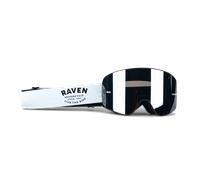 §Raven Edge Magnetic MX Goggles Black-Blue - Silver Mirror§