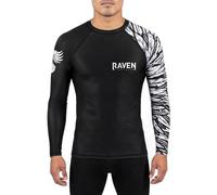 Raven Fightwear Aerial Assault Rash Guard Men's Compression Tight Base Layer No-Gi MMA BJJ Grappling Wrestling Training Fitness Workout