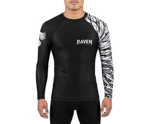 Raven Fightwear Aerial Assault Rash Guard Men's Compression Tight Base Layer No-Gi MMA BJJ Grappling Wrestling Training Fitness Workout