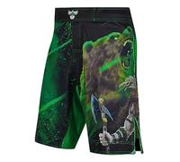 Raven Fightwear Men's Berserker 2.0 Viking Bear MMA Shorts BJJ Black, Black, 32