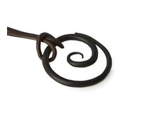 RAVEN FORGE Large Circular Spiral Pendant - Matt Black Spiral Pendant Hand-Forged from Steel with Real Waxed Adjustable Leather Cord. Rust Resistant Pendant Necklace (4.5cm Length).