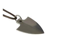 RAVEN FORGE Smooth Kite Shield Steel Pendant - High Carbon Steel Kite Shield Necklace for Men with Adjustable Real Leather Cord. High-Polish Smooth Steel Shield Mens Pendant.