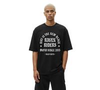 Raven Gothic Oversize T-Shirt Black Black