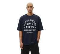 Raven Gothic Oversize T-Shirt Navy Navy