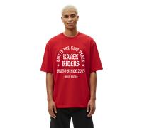 Raven Gothic Oversize T-Shirt Red Red