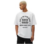 Raven Gothic Oversize T-Shirt White White