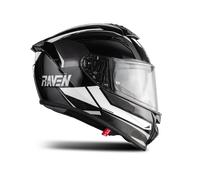 Raven GT-Sports Full Face Helmet Black/WhiteXXL Black,White