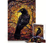 Raven in Autumn Hard Jigsaw Puzzle for Adults 1000 Pieces Mind Challenge Toy Gentle Leisure Precise Cut Memorable Gift (38x26cm)