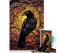 Raven in Autumn Jigsaw Puzzle for Teenagers 1000 Pieces Clear Logic Toy Slow Enjoy Perfect Cut Bday Surprise (50x75cm)