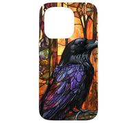Raven in Fiery Forest Glow Design Case for iPhone 15 Pro