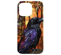 Raven in Fiery Forest Glow Design Case for iPhone 15 Pro Max