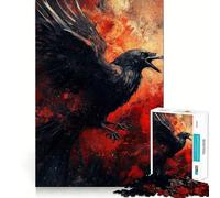 Raven in Flight︰ Abstract Art 1000 Pieces Jigsaw Puzzles for Adults Mind Exercise Toy Relax Time Precision Cut Stylish Gift (50x75cm)