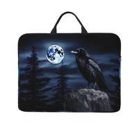 Raven in The Night Pattern Laptop Sleeve Case 14 in Suitable for Notebook Computer Tablet Traveling Carrying Simple Case