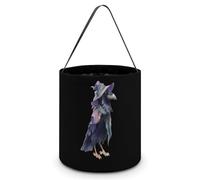 Raven in Witch1 Costume Cute Easter Basket Bucket Bag for Easter Egg Hunts Party Favor Decoration
