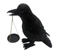 Raven Lamp Tealight Candle Holder Resin Fake Crow Light Holder for Houses Themed