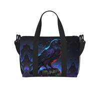 Raven Legend Printed Tote Travel Bag With Adjustable Shoulder Strap Suitable For Travel And Sports