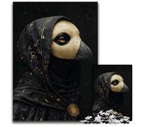 Raven Mask PortraitJigsaw Puzzles 1000 Pieces for Adults Paper Jigsaw Puzzles for Adults Challenging Brain Teaser for Teenagers Family Game Night Fun 1000 PCS(38x26cm)