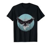 Raven Moon Gothic Raven Dark Nature Mystical Bird Value Graphic T-Shirt, Men, Black, S