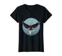Raven Moon Gothic Raven Dark Nature Mystical Bird Value Graphic T-Shirt, Women, Black, M