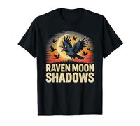 Raven Moon Shadows Tee Elegant Glow for Art Lovers T-Shirt