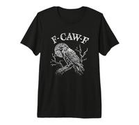 Raven Moon Vintage Gothic Graphic F-CAW-F Crow Premium T-Shirt