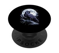 Raven Moonlight Guardian Under Night Sky PopSockets Adhesive PopGrip
