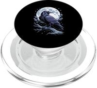 Raven Moonlight Guardian Under Night Sky PopSockets PopGrip for MagSafe