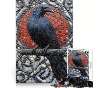 Raven Mosaic Art 1000 Pieces Jigsaw Puzzles for Adults Strengthen Memory Casual Fun Clean Edge Classic Gift (38x26cm)
