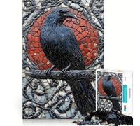Raven Mosaic Art Jigsaw Puzzles for Adults 1000 Piece Smart Game Relaxing Fun Pattern Assembly Cherished Gift (50x75cm)