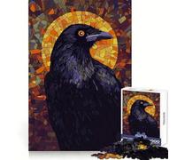 Raven Mosaic Art Puzzles for Adults 1000 Puzzles Strengthen Memory Anxiety Relief Smooth Edge Warm Surprise (38x52cm)