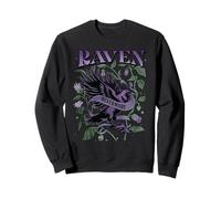 Raven Nevermore Edgar Poe Inspired Gothic Vintage Floral Sweatshirt