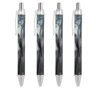 Raven Night Ballpoint Pens Retractable Black Medium Point Stationery And Office Supplies 1/2/4PCS