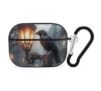 Raven Night Headphone & Earphone Cases Compatible with Airpod Pro Scratch-Resistant PC Protective Cover with Keychain Black-style-24